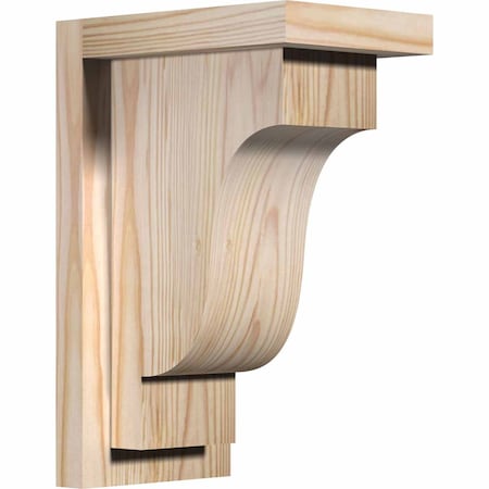 Newport Smooth Corbel W/Backplate, Douglas Fir, 5 1/2W X 8D X 12H